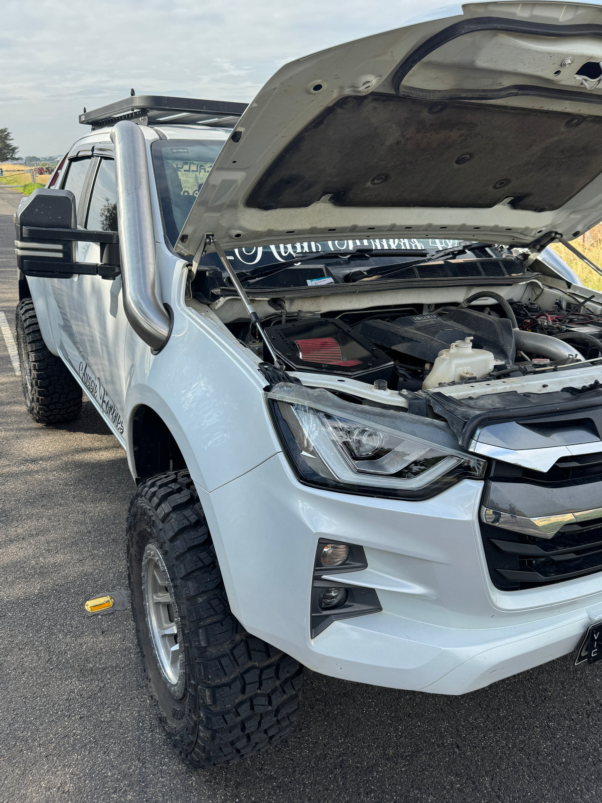 Isuzu D-Max twin pod filter aftermarket airbox by Canna Fabrication