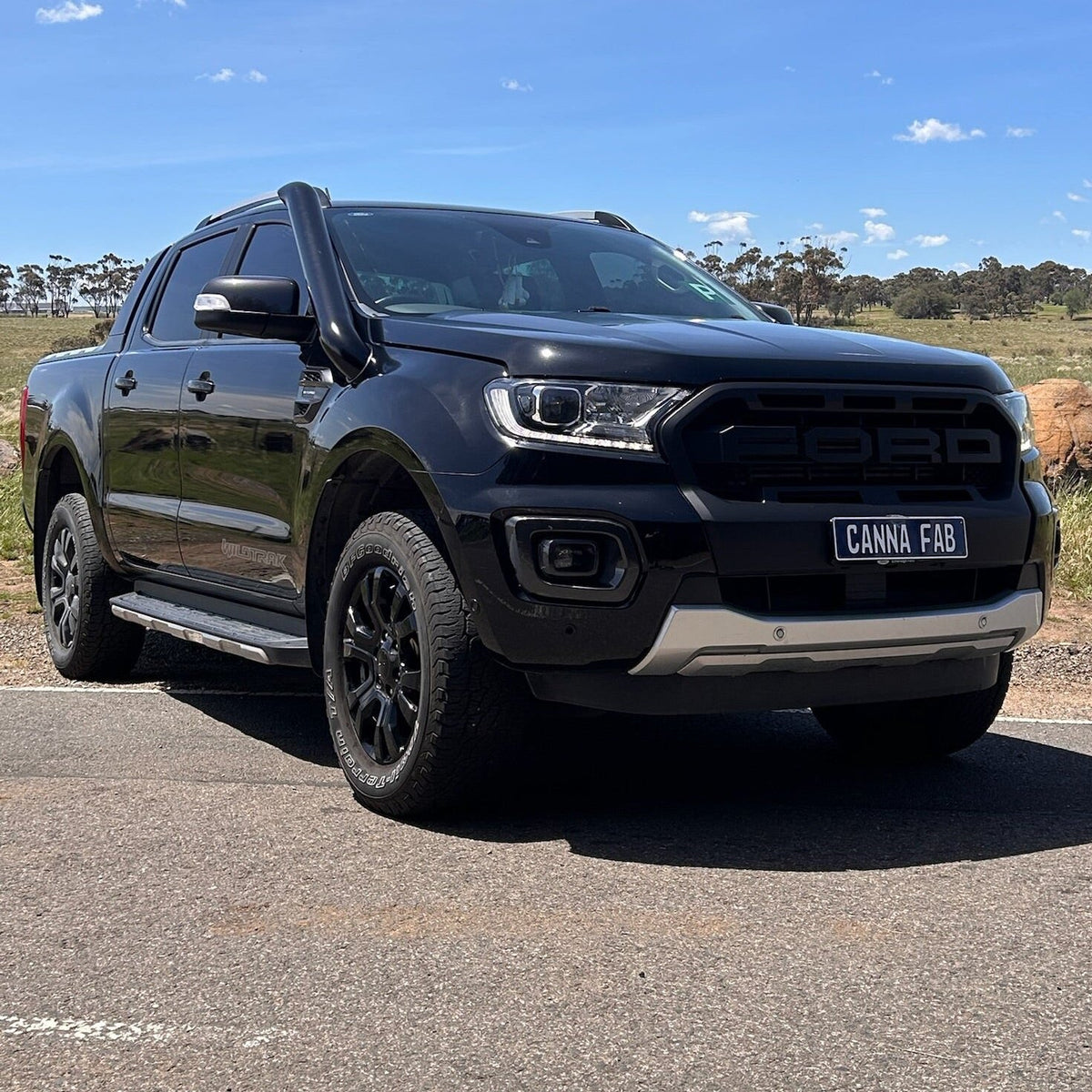 Ford Ranger PX short-entry stainless steel snorkel by Canna Fabrication