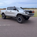Toyota Hilux N90 short-entry stainless snorkel by Canna Fabrication