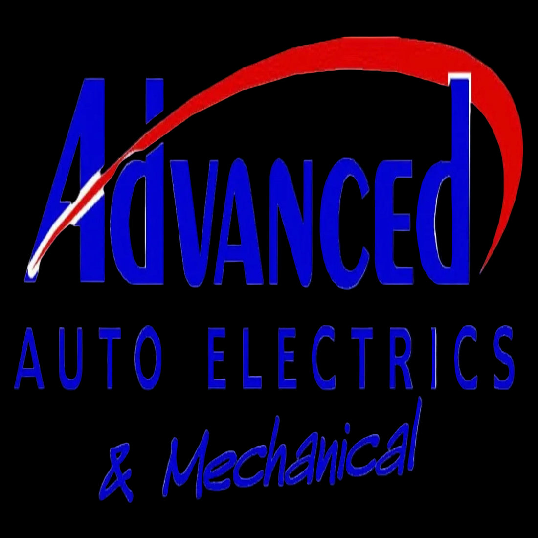 Logo of Advanced Auto Electrics & Mechanical with blue text and a red swoosh.
