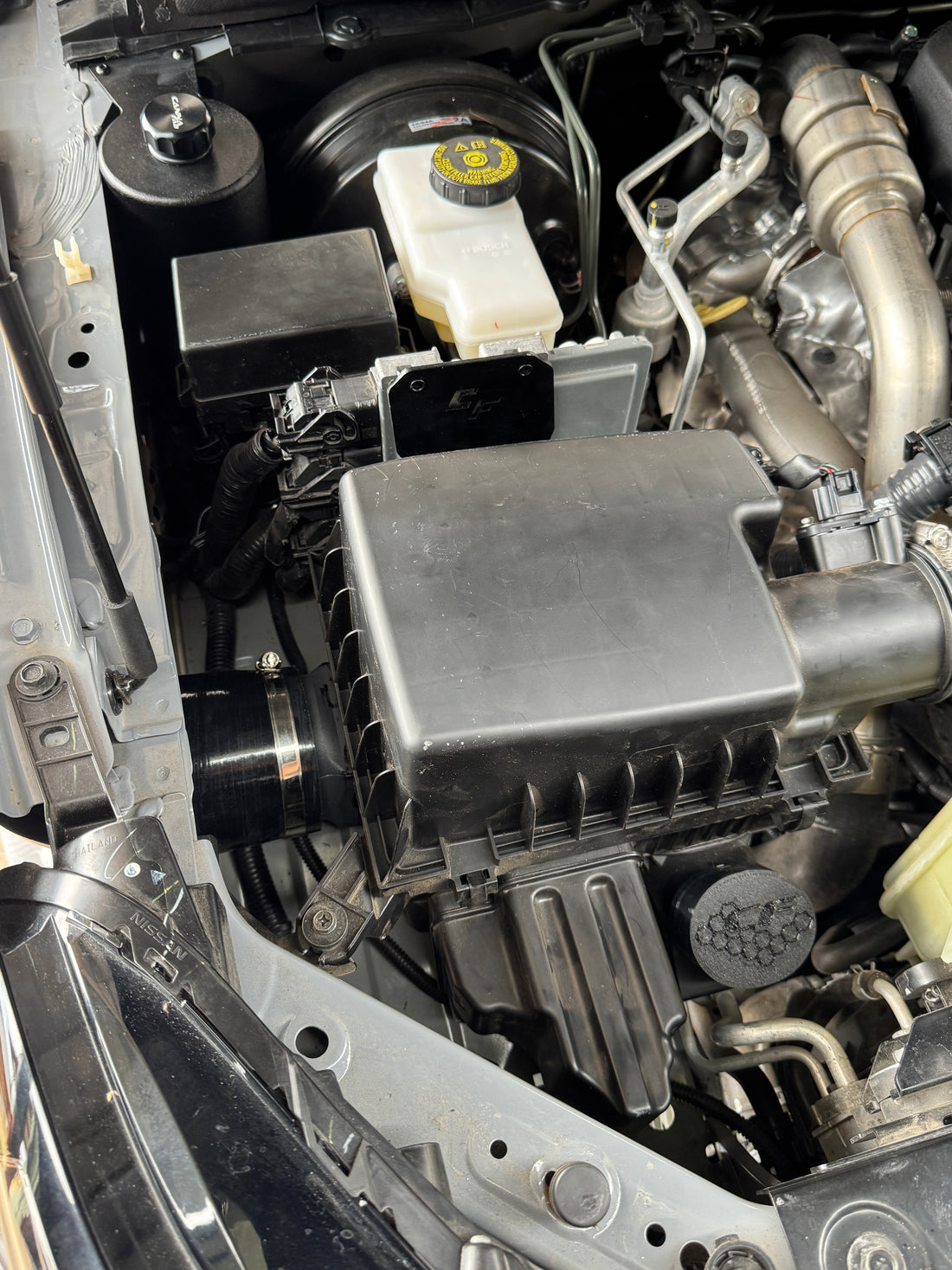 Nissan Navara NP300 3.5" Stock Airbox Adapter - Side Entry 3.5" Inlet - Canna Fabrication