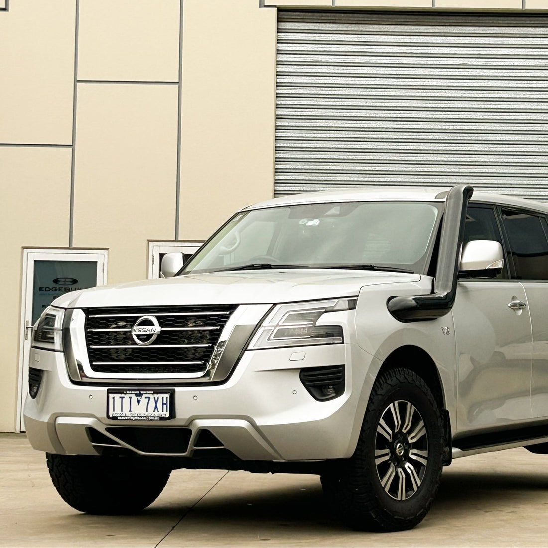 Nissan Patrol Y62 Short - Entry Snorkel - Snorkels - NIS - patrol - y62 - Shrt - entry - Snkl - preorder - 45 - Tear Drop - Brushed Silver (Welds Showing) - Canna Fabrication