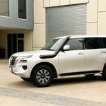 Nissan Patrol Y62 twin snorkels by Canna Fabrication - brushed silver