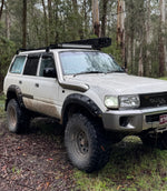 Toyota 80 Series LandCruiser teardrop twin stainless snorkels by Canna Fabrication