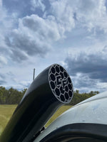 Toyota Hilux LN106 4" Long-Entry Stainless Snorkel by Canna Fabrication — brushed silver