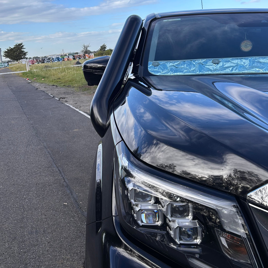Nissan Navara NP300 4.5" Teardrop Snorkel for Stock Airbox - Kit - Canna Fabrication