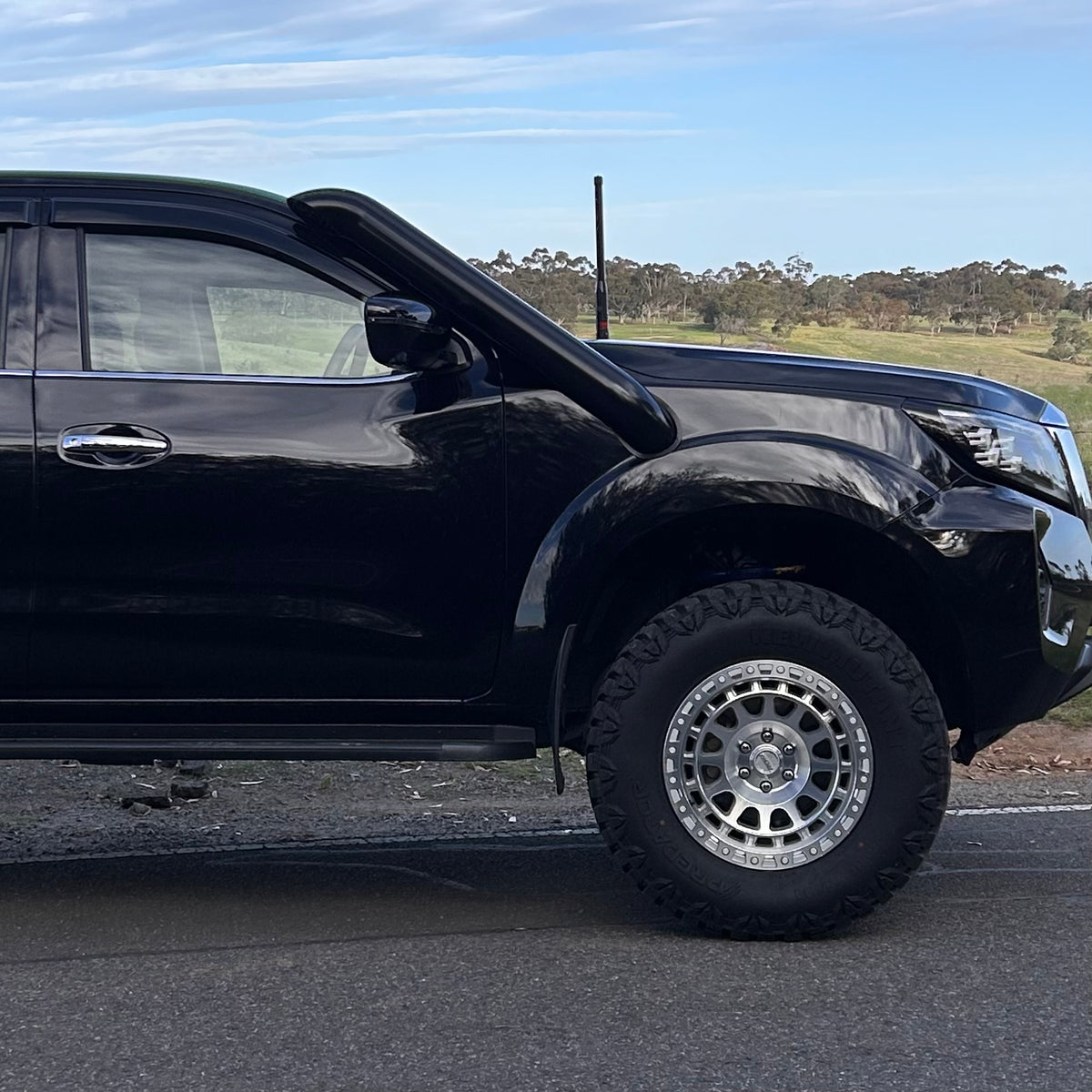 Nissan Navara NP300 teardrop snorkel for stock airbox kit by Canna Fabrication