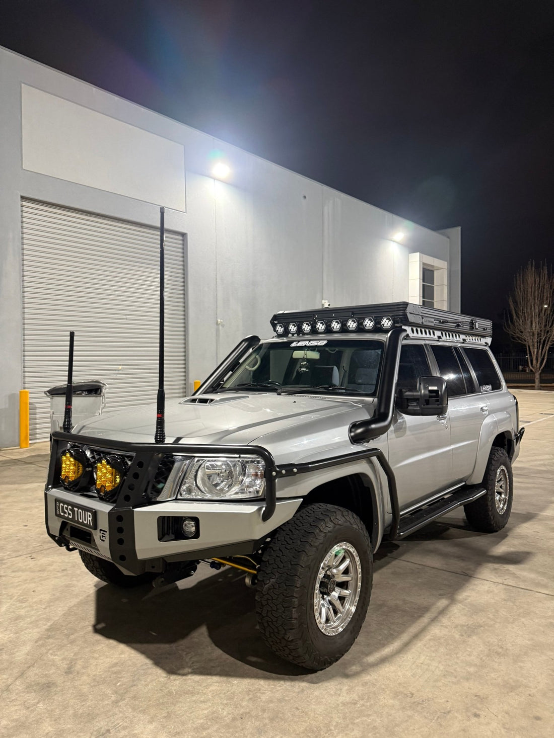 Nissan Patrol GU Series 1 - 4 Mid Entry Stainless Snorkel - Snorkels - GU - 4" - ME - R - Brushed Silver - Canna Fabrication