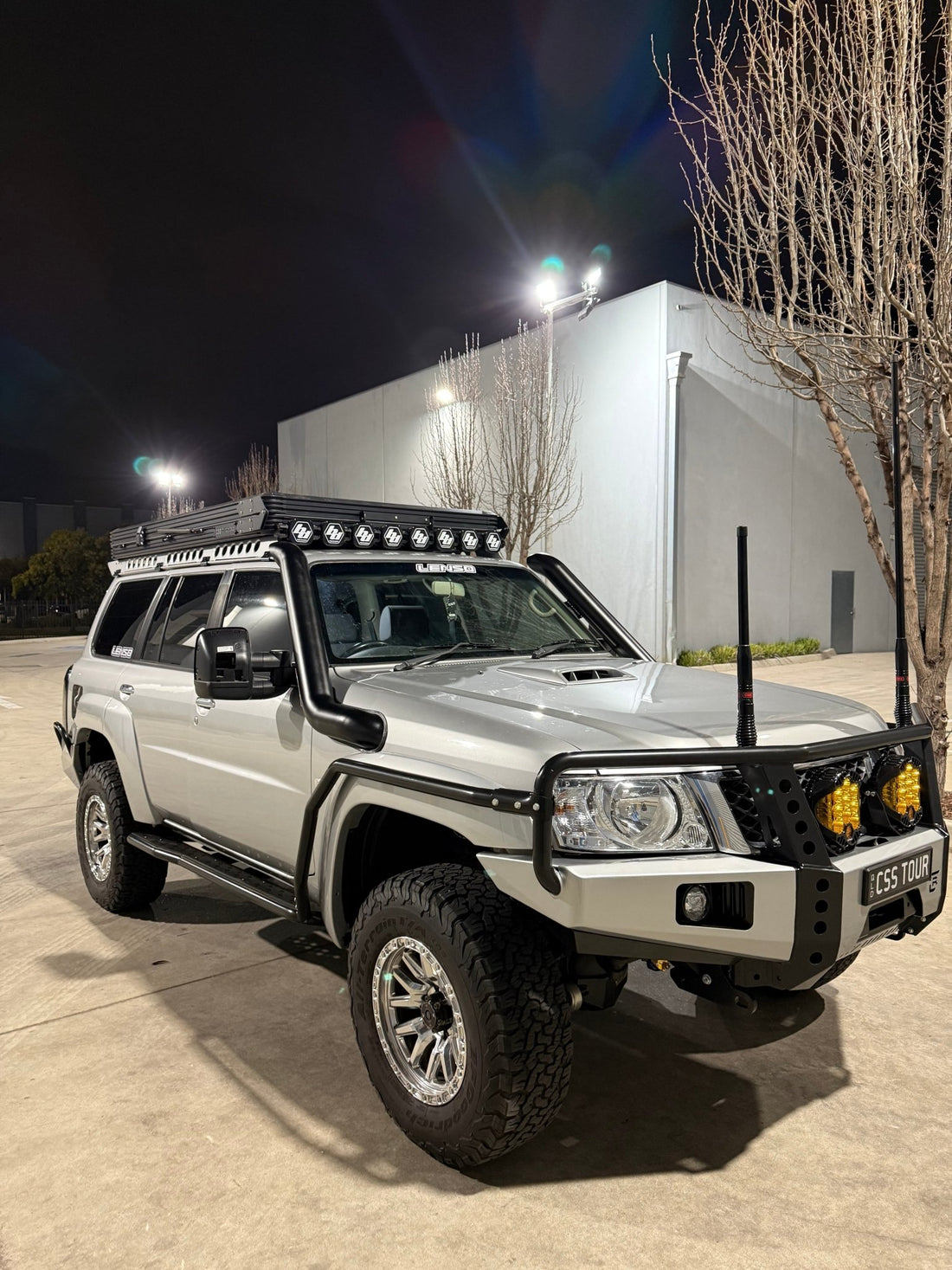 Nissan Patrol GU Series 1 - 4 Mid Entry Stainless Snorkel - Snorkels - GU - 4" - ME - R - Brushed Silver - Canna Fabrication