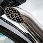 Toyota Hilux N70 Short-Entry Snorkel by Canna Fabrication — brushed silver
