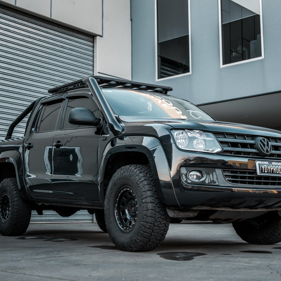 Volkswagen Amarok Short - Entry Snorkel - Snorkels - AMK - 4" - SE - R - Brushed Silver - Canna Fabrication