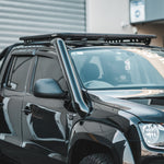 Volkswagen Amarok MY11-22 Teardrop 4.5" Twin Snorkels by Canna Fabrication — brushed silver
