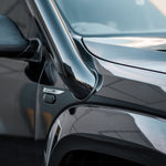 Volkswagen Amarok MY11-22 Teardrop 4.5" Twin Snorkels by Canna Fabrication — brushed silver