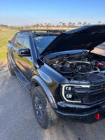 Ford Ranger Raptor PY (Next-Gen) Short-Entry Stainless Snorkel by Canna Fabrication — brushed silver