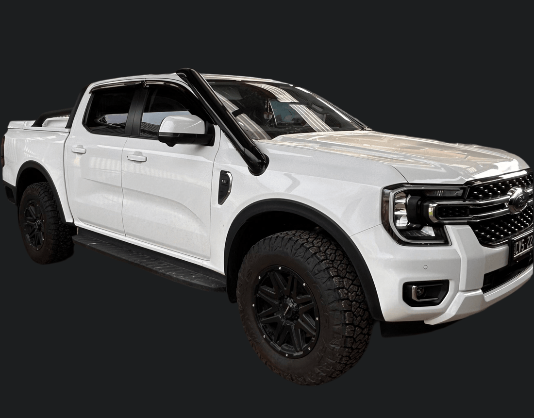 Ford Next - Gen Ranger Stainless Snorkel Short Entry - Snorkels - RNG - NG - 4.5" - SE - R - Brushed Silver - Canna Fabrication