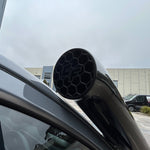 Ford Ranger PX Short-Entry Twin Snorkels by Canna Fabrication — powdercoated black