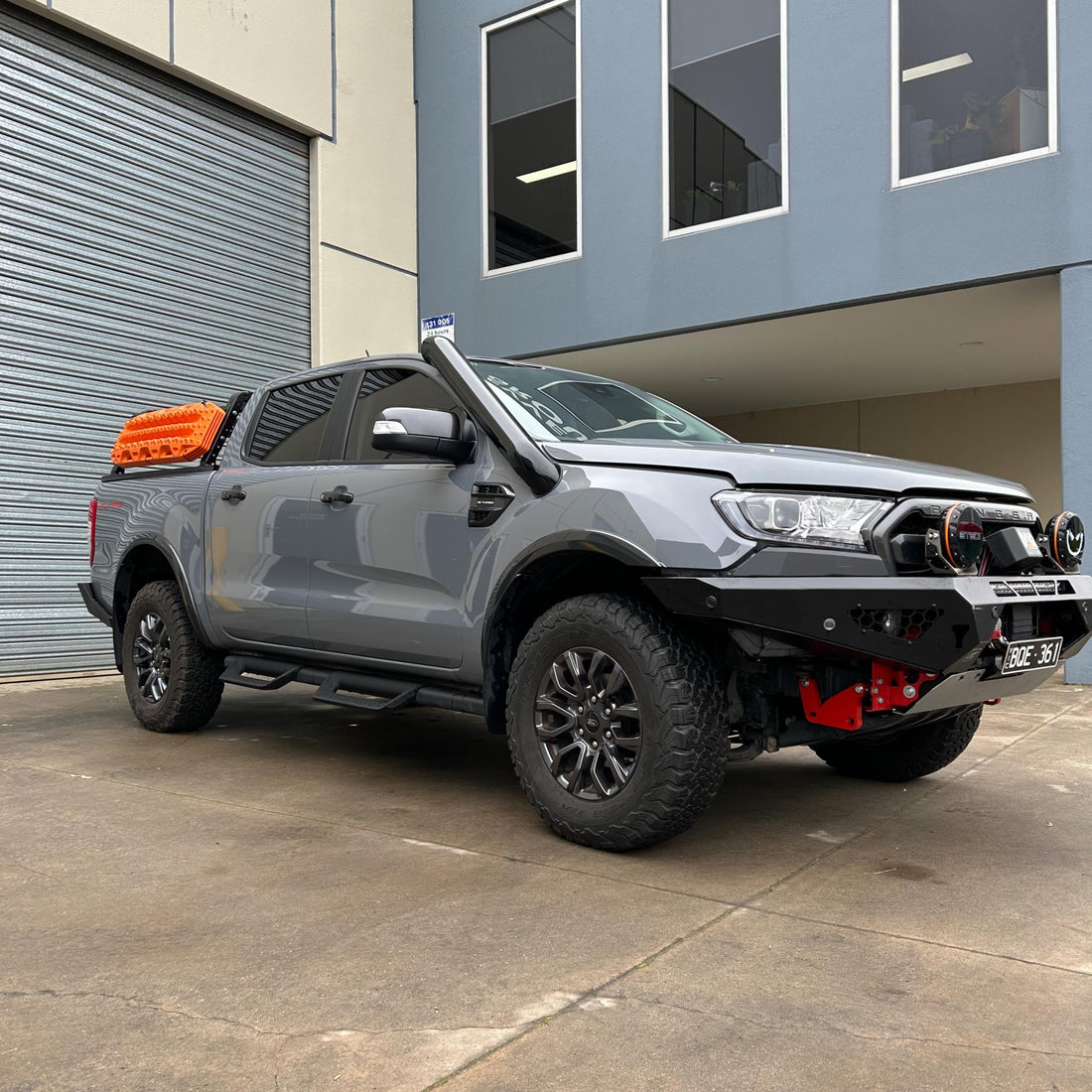 Ford Ranger PX Short - Entry Snorkel - Snorkels - RNG - 4" - SE - R - Brushed Silver - Canna Fabrication