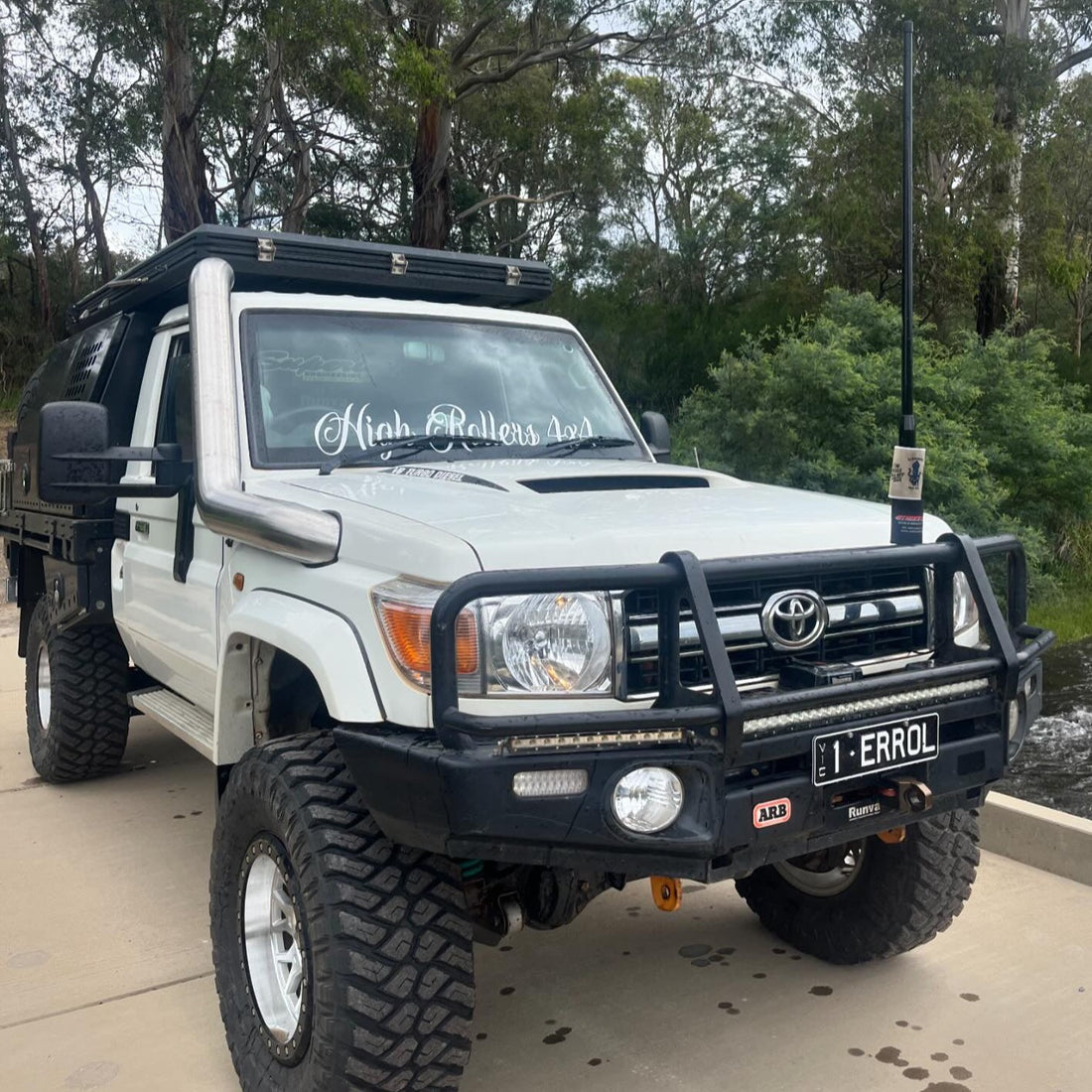 Toyota Landcruiser 76/78/79 Series 5" Long - Entry Snorkel - Snorkels - 70 - 5" - LE - R - Brushed Silver - Canna Fabrication