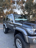 Toyota LandCruiser 76/78/79 Series 5" Snorkel (Pre-Facelift MY07-23) by Canna Fabrication — brushed silver